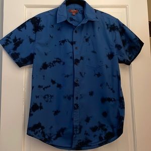 Boys Arizona Jean Tie Dye Short Sleeve Button Down Size Small youth